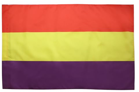 AZ FLAG Flagge Zweite Spanische Republik Ohne Wappen 150x90 cm Hohlsaum | Für innen und außen Republik Spanien dekorative Flagge doppelte Nähte und verstärkte Kanten mit Masttunnel 100D Polyester