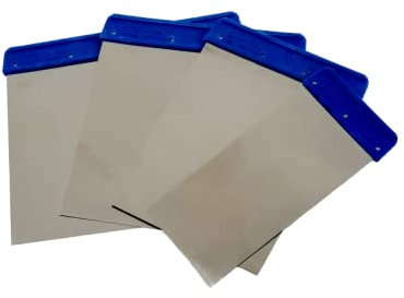 Nespoli Set di 4 spatole inossidabili da 5 8 10 12, ideali per stuccare, set di spatole in acciaio inox