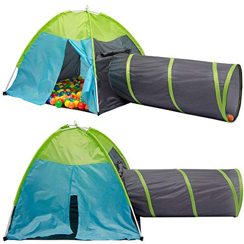 LittleTom Bällebad Kinderzelt – Pop-Up Spielzelt für Drinnen & Draußen – 100x100x90 cm Ballgrube für Babys und Kinder, faltbares Zelt für Kinderzimmer