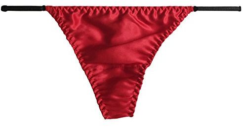 LSHARON Kvinnor justerbar sexig 100 % mullbär siden string underkläder G-string underkläder låg midja trosor