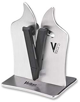 Vulkanus Unisex – Erwachsene Messerschärfer Professional G2 Schärfgerät, silber, One Size