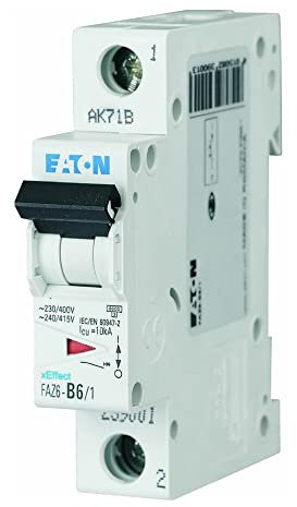 Eaton FAZ6-C4/1 Interrupteur automatique magnétothermique FAZ6, 1P, 4A, courbe C, boîte de 12