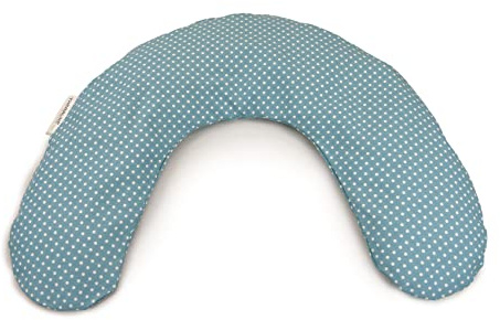 Theraline Frühchenkissen 100 x 15 cm - Lagerungskissen für Frühgeborene, Punkte türkis - flexible Mikroperlen, ergonomisch & geräuscharm | 100% Baumwolle, Bezug abnehmbar, waschbar bis 60 °C