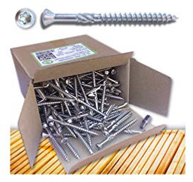 Lot de 200 vis terrasse en INOX A2 à tête réduite crantée - Diamètre de 5 mm (50 mm)