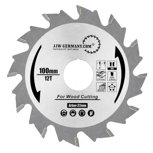 jjw-germany HM Nutfräser 100 x 3,97 x 22 Z= 12 WZ passend für Lamello Classic X T Loc