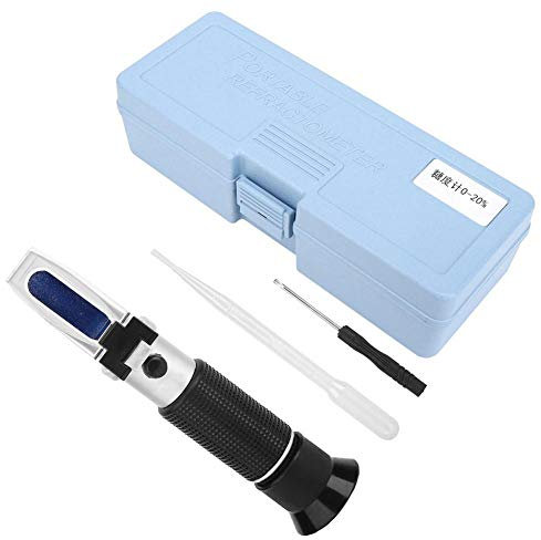 Vikye 0-20% Brix Refraktometer, Refraktometer Zuckertestmesser mit genauem Index für die automatische Temperaturkompensation