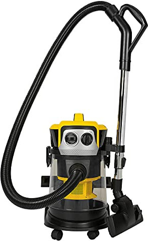 TOUGH MASTER Industrial Wet & Dry Hoover Bagless – Heavy Duty Vacuum Cleaner for Workshops, Garages, Hard Floors & Flat Carpets – Powerful Dust Extractor