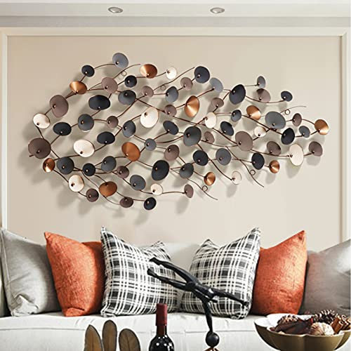 Daoyuan Metall Wanddekor,Eisen Wandskulptur Kreative Form Metall Wanddekoration,Kunst Hängende Ornament Wohnkultur,Moderne Wandbild Wandrelief Metallbild,Wohnzimmer Büro Dekorativer Anhänger