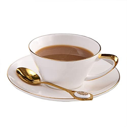 ZOGBX Juego de Taza de té,Tazas de café de Porcelana,Tazas de Café Florales,Juego de Tazas de la Tarde Inglesa Vintage,Vajillas para Desayuno,Juegos de Té de Cerámica for Bebidas Calientes o frías