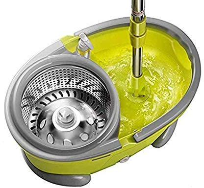 Fregona fregona con cubeta, fregona rotativa para el hogar, fregona automática de un Solo Cubo, fregona Perezosa, fregona de Agua con Correa Plana