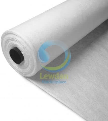 Lewdan Geotextile Membrane Non-Woven Fabric Fleece Weed Prevention, Artificial Grass Underlay, Driveway Equestrian Applications 4.5m x 2.25m (10m²)