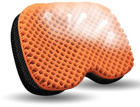 NEW-Vi Anti-Slip Kayak Seat Cushion - Waterproof Thicken Gel Boat Kayak Canoe Rowing Stadium Pad for Sit in Kayak Chair Kayak Accessories Equipment Gear for Fishing Kayak,Orange