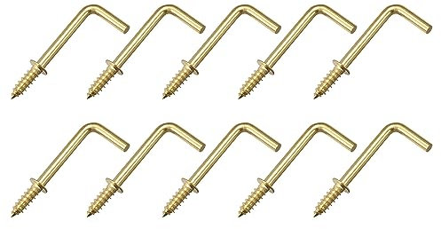 METALLIXITY Vite Ganci per Sospensione (33mm/1.3) 25pz, Soffitto Gancio Metallo L Forma Ganci - per Sospensione Esterno, Tazza Ganci, Bagno Cucina Parete Mobili Collegamento