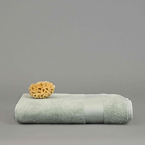DIP & DOZE Luxury 100% Organic Cotton Bath Towel | Spa Hotel Quality 600 gsm 70 x 140 cm | Soft, Absorbent and Quick Drying Towels - Sage