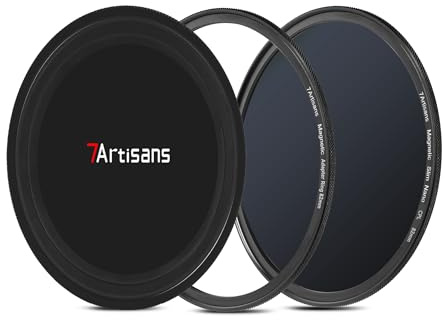 7artisans Filtre Nanomagnétique Filtre UV Réducteur de Lumière Filtre ND/Filtre Polarisant CPL/Filtre Dégradé GND/Filtre Antibrouillard Noir 1/4 pour Photographie de Portrait(72mm CPL)
