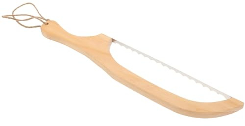 ABOOFAN Couteaux À Arc À Pain En Bois Coupe-Pain Dentelé Levain Trancheur De Bagels Outil De Coupe De Pain Fait Maison Pour Bagels Faits Maison -Ettes