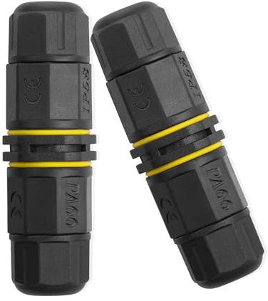JSADZKJ IP68 Wasserdichtes Elektrisches Kabel Steckverbinder Outdoor Wasserdichtes M20 2 Pol Stecker Steckverbinder Wire Range(3.5-10mm) für Outdoor Led Beleuchtung,Straßenlaternen 2pcs (4 polig)