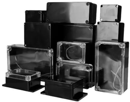 Boîte de dérivation Boîtier de boîtier en Plastique Noir de Type AG Boîtier de Projet électrique électronique IP67 Boîtier de boîte de jonction extérieure ABS(200x200x95mm)
