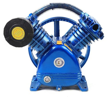 Kompressor Aggregat, 2200W/4000 W 3HP/5.5HP V-Typ Einstufig/Doppelzylinder-Luftkompressor-Pumpenkopf 850 U/min 21cfm 115PSI (2200, Watt)