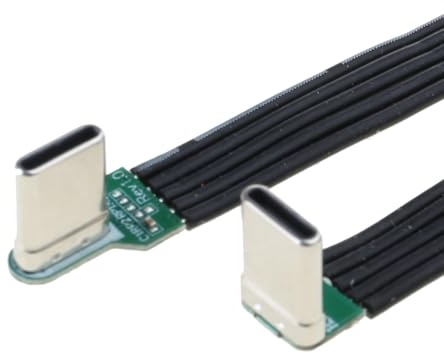 Lerpwige Cavo USB C piatto in silicone con connettori ad angolo retto per video 4K per cavo di ricarica per spazi ristretti vari dispositivi