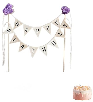 Happy Birthday Cake Topper,Happy Birthday Tortendeko Geburtstag,Cake Topper Geburtstag,Kuchen Deko Geburtstagsdeko Wimpelkette,Mädchen Torten Dekoration,Junge Girlande Kuchendeko,Geburtstagskuchen