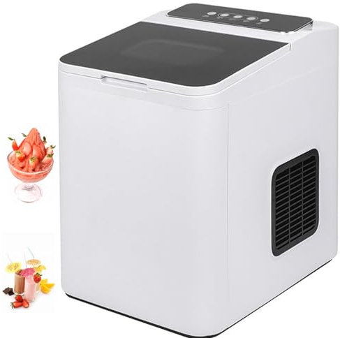Machine à glaçons Portable de 1,5 L, Petite Machine à glaçons Manuelle pour la Maison, 10-12 kg/24 h, 6 Minutes, 9 glaçons en Forme de Balle, Machine à glaçons autonettoyante, pour la Maison, la cui