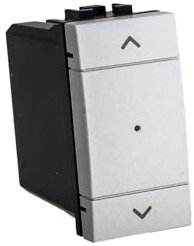 Pulsante Modulo Tapparelle Connesso Smart WiFi, Compatibile Con Bticino Living, Colore Grigio, App Tuya, Per Tende e Persiane, 220V 2A