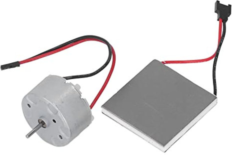 Baxnore Heat Powered Fireplace Fan Motor, Universal Replacement with Power Generation Sheet, Aluminium Alloy Brass Stove Fan