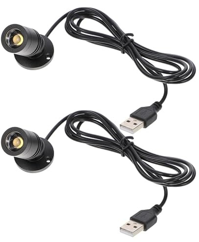 Gatuida 2Er Set Mini Led Strahler Usb Schrankbeleuchtung Innenstrahler Kleine Spots Led Lampe Flexibler Winkel Für Schmuckvitrinen Und Kabinett Licht
