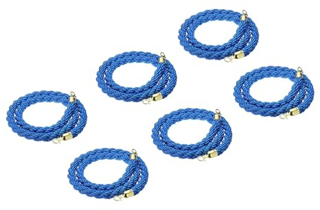 LQSYBHD 6 Pezzi Stanchion Rope con Ganci,Corda per Corrimano,Corda Barriera,Corda Stanchion,Corda di Controllo della Folla,per Decorazioni per Feste(Size:4ft)