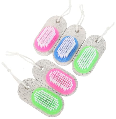 Tofficu Set 5 Pezzi Strumenti per Pedicure Esfoliante Pietra Pomice e Spazzola, Piastra Raschiante per Rimozione Calli Duri, Leggeri e Portatili per Cura Colore Casuale Stile Casuale