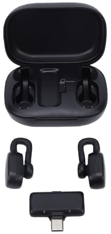 Yechiry Microfono Lavalier Wireless con Cancellazione del Rumore AI, Rapporto Segnale/rumore Elevato per Streaming Live, Interviste, 2 Microfoni e Custodia di Ricarica Inclusi