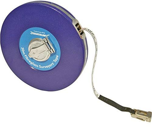 Silverline Fibreglass Surveyors Tape 50m / 165ft x 13mm (MT40)