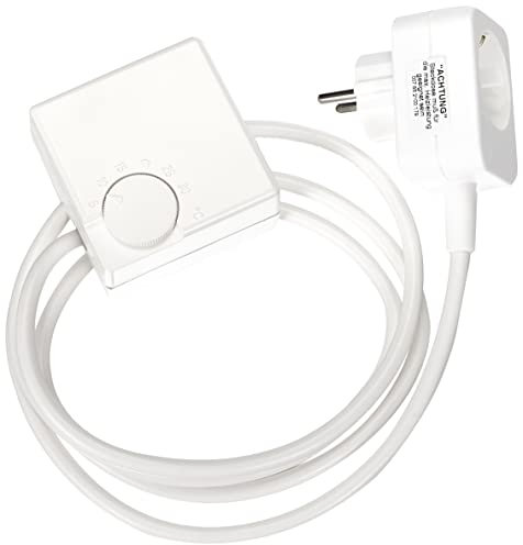 EBERLE 101910151102 Eberle RTR - E 3311 Steckerthermostat ohne thermische Rückführung, Reinweiß