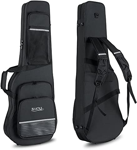 ROCKTILE Gitarrenleichtkoffer E-Gitarre, Lightcase für E-Gitarre, 25 cm | Sehr niedriges Eigengewicht bei extremer Stabilität, Reiß- und wasserfestes Außengewebe, Verklettbarer Tragegriff, 25 cm