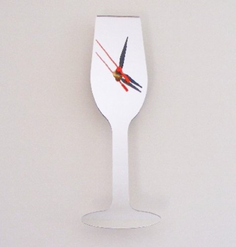 Super Cool Creations 40 x 16 cm-Flute da Champagne in Acrilico con Specchio, Colore: Argento