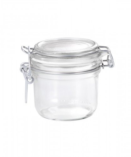 Bormioli Rocco Fido, vasetto in Vetro con Chiusura a Leva, 200 ml, Rotondo, Barattolo per Dessert, Alimenti, Conserve