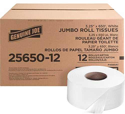 Genuine Joe 2-ply Jumbo Roll Dispnsr Bath Tissue