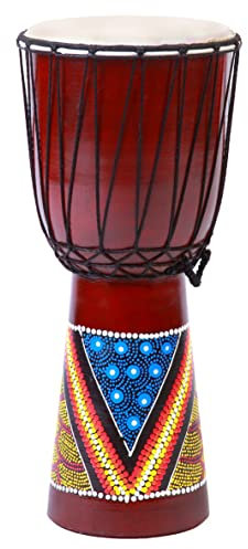 60cm Djembe Trommel Bongo Holztrommel Drum Darbuka Guter Klang Bunt bemalt