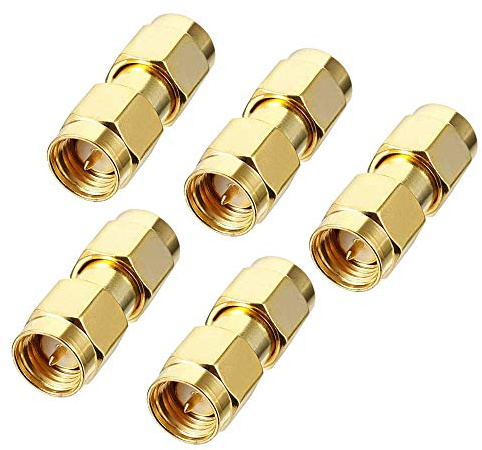 TengKo RF Coaxial Adapter Connector SMA Coax Jack Connector SMA Male to Male (5 PCS)