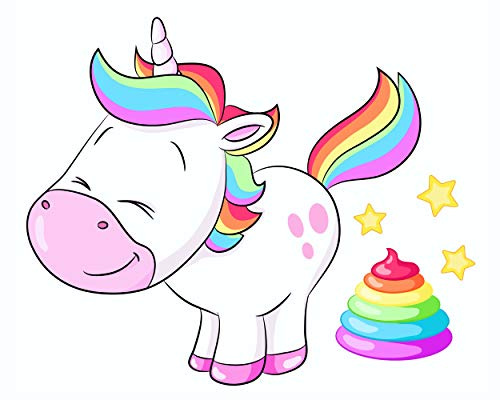 Aufkleber Einhorn Smily 150 x 115 mm ~ schneller Versand innerhalb 24 Stunden ~