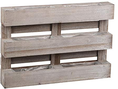 UNUS - Macetero decorativo en forma de paleta, de madera, 60 x 41 x 8,5 cm