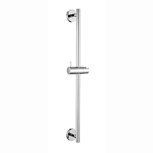 ENKI, S12, Shower Slider Riser Rail, Riser Includes Shower Head Holder Bar and Shower Pole for Shower Head, Durable Matte Chrome Finish | Easy Install, Fittings Included, Stainless Steel, Adjustable Height, Shower Head & Hose, Bathroom