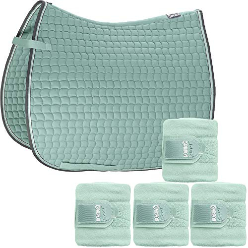 Eskadron Set Basic Cotton Schabracke mit Fleecebandagen in Ice