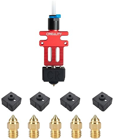 Creality CR-6 SE 3D Printer Parts Hotend Kit, Aluminium Alloy Extruder Hotend Nozzle Kit, with Teflon Tube, MK Nozzle, Heat Block and Silicone Sock for 3D Printer CR-6 SE/CR-6 MAX/CR-5 Pro