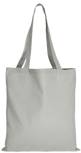 TEXXILLA 10er | 25er | 100er Pack Baumwolltasche - 28 Farben | mit Zwei Langen Henkeln | 38x42cm | Jutebeutel | Einkaufstasche | unbedruckt