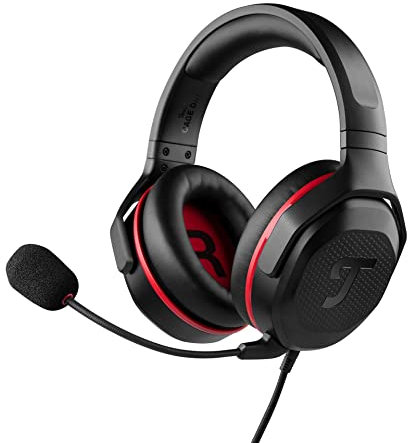 Teufel CAGE ONE Kabelgebundenes Over-Ear-Kopfhörer, Mikrofon, Gaming-Headset, TeamSpeak Zertifiziert, geeignet für Games, Musik und fürs Homeoffice - schwarz