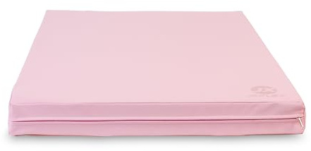Jeflex - Matelas gymnastique rose/beige 100 x 70 x 8 cm fabriqué en Allemagne/Tatami judo portable/matelas pliable peu encombrant et tapis de yoga/tapis de gym enfant pour chambre d'enfant