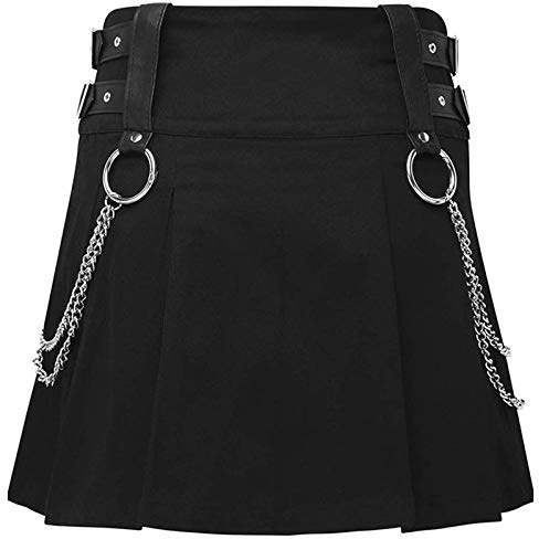 DINGJIUYAN High Waist Women Mini Pleated Skirt Streetwear Gothic Cross Skirts Harajuku