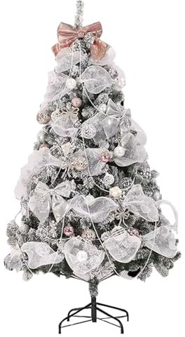 BBAUER Weihnachtsbaum künstlich mit Schnee Christmas Tree 1,5/1,8 m Weihnachtsbaum mit Zubehör für den Heimgebrauch, Weihnachtsdekoration, Ornamente(Color:1.8m)